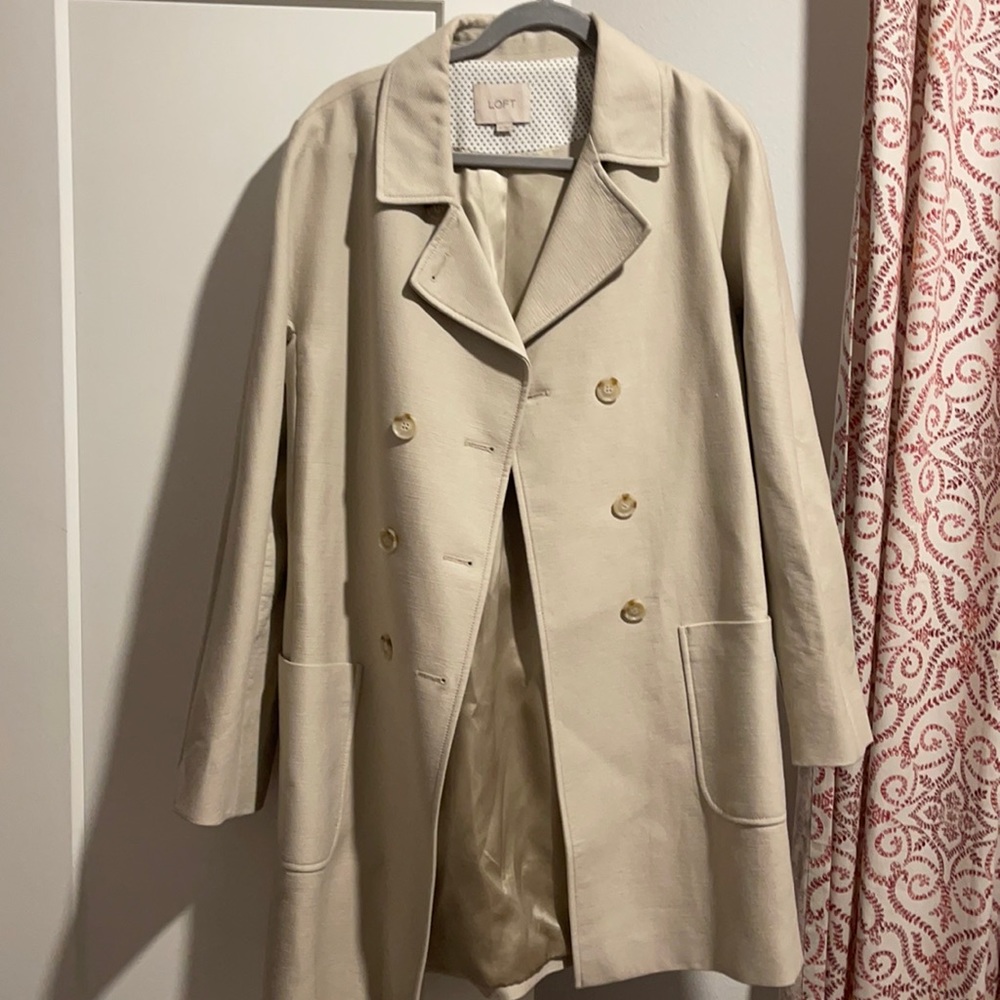 Loft medium tall lined longer length peacoat